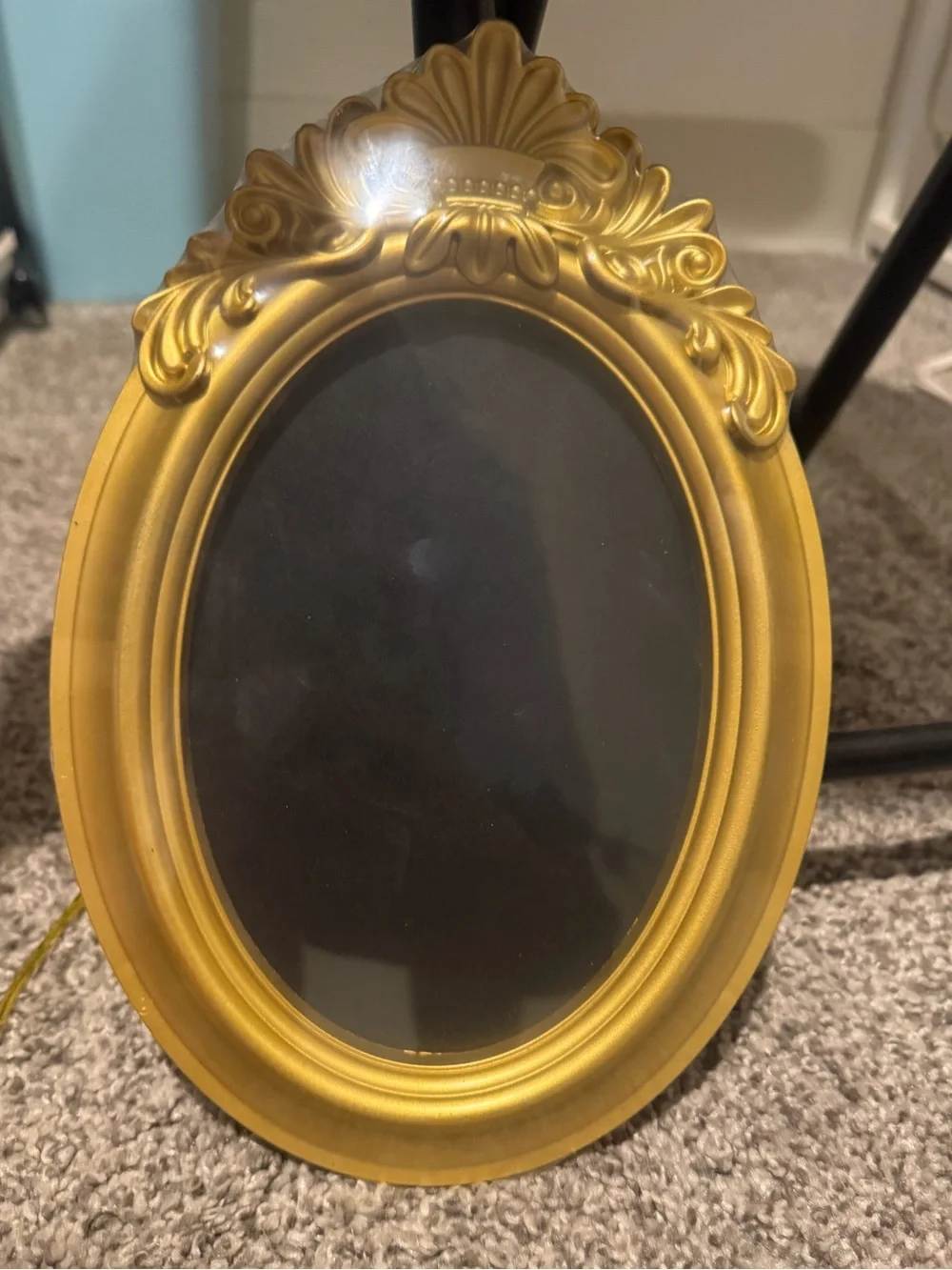 Ornate Gold Oval Stand or Hang Chalkboard Sign - Decorative Home Accent